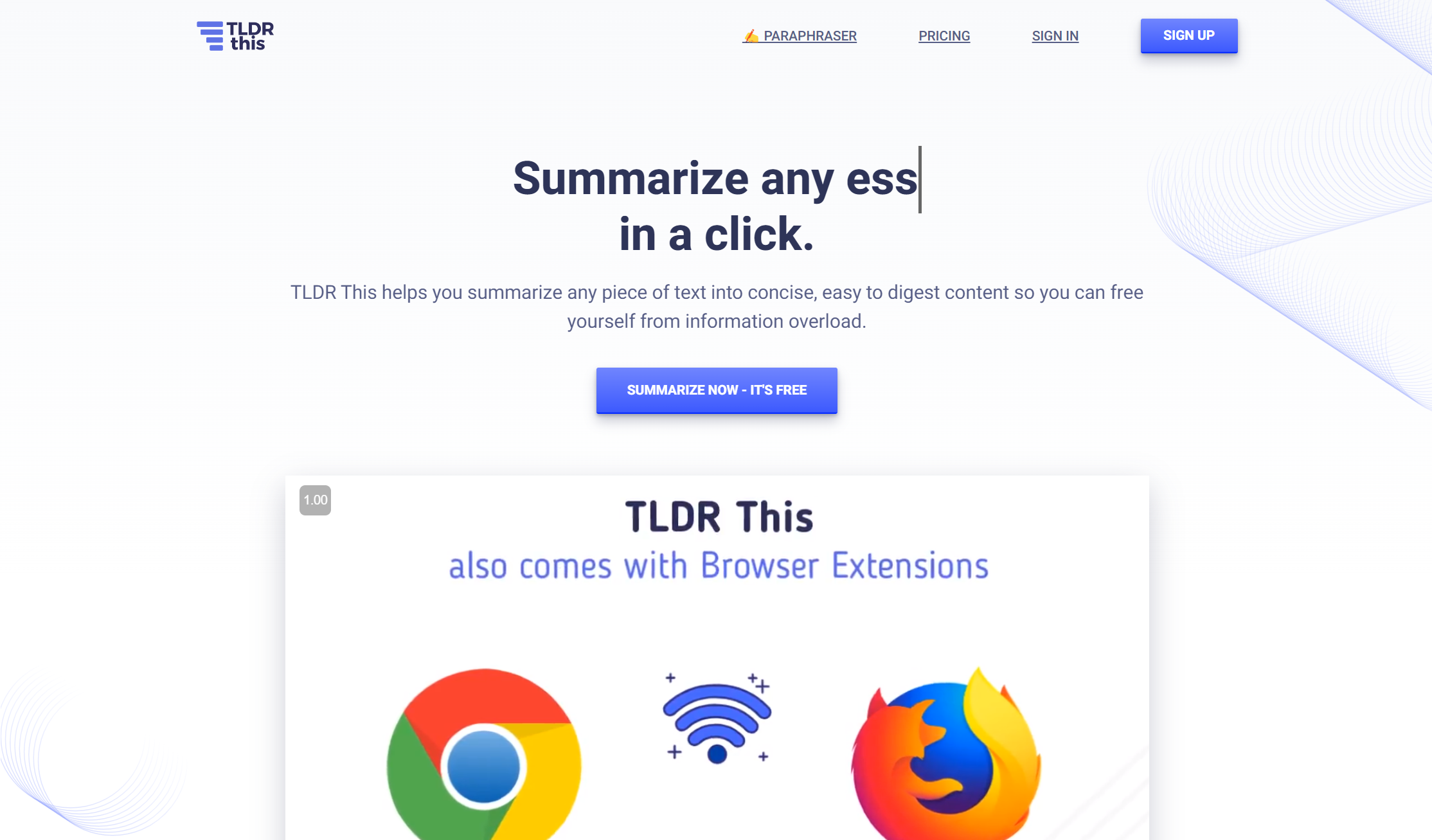 TLDR This AI Extension